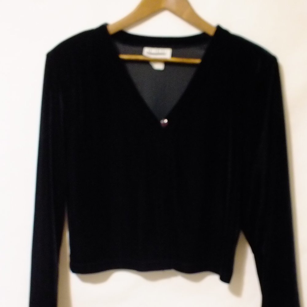 En Focus Studio Long Sleeve Velvet Dark Green